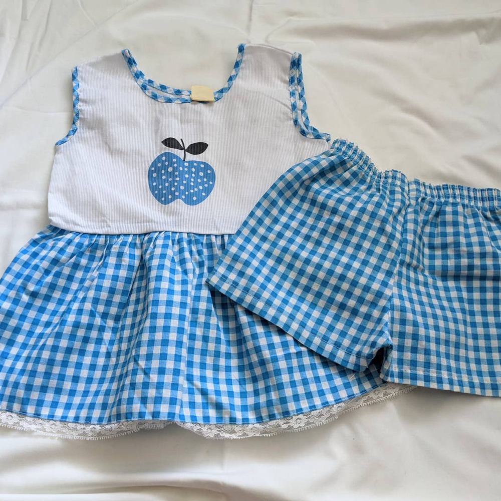 Vintage Girls Gingham Set